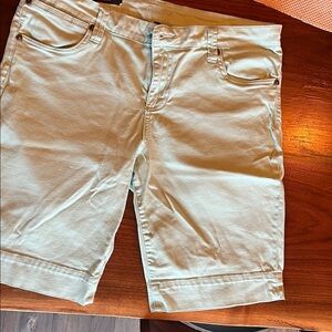 Kut from the Kloth Natalie Bermuda Shorts Mint Green Size 12